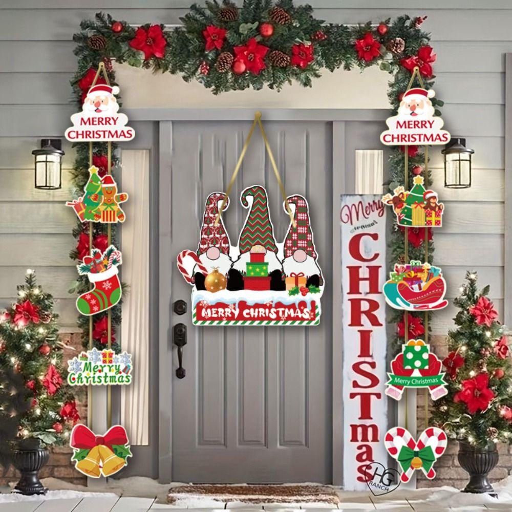 Traditional Design Christmas Door Decorations Holiday Welcome Hanging Decor  Holiday Decorating