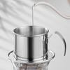 Vietnamese Pot 304 Stainless Steel Hand-pour Pot Drip Coffee Pot Hand Brewing Pot Filter Drip Filter Office Coffee Brewing Tool