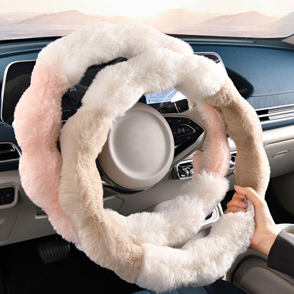 Non-slip Car Steering Wheel Cover Plush Winter Teering Wheel Cover Steer Wheel Protector  Winter