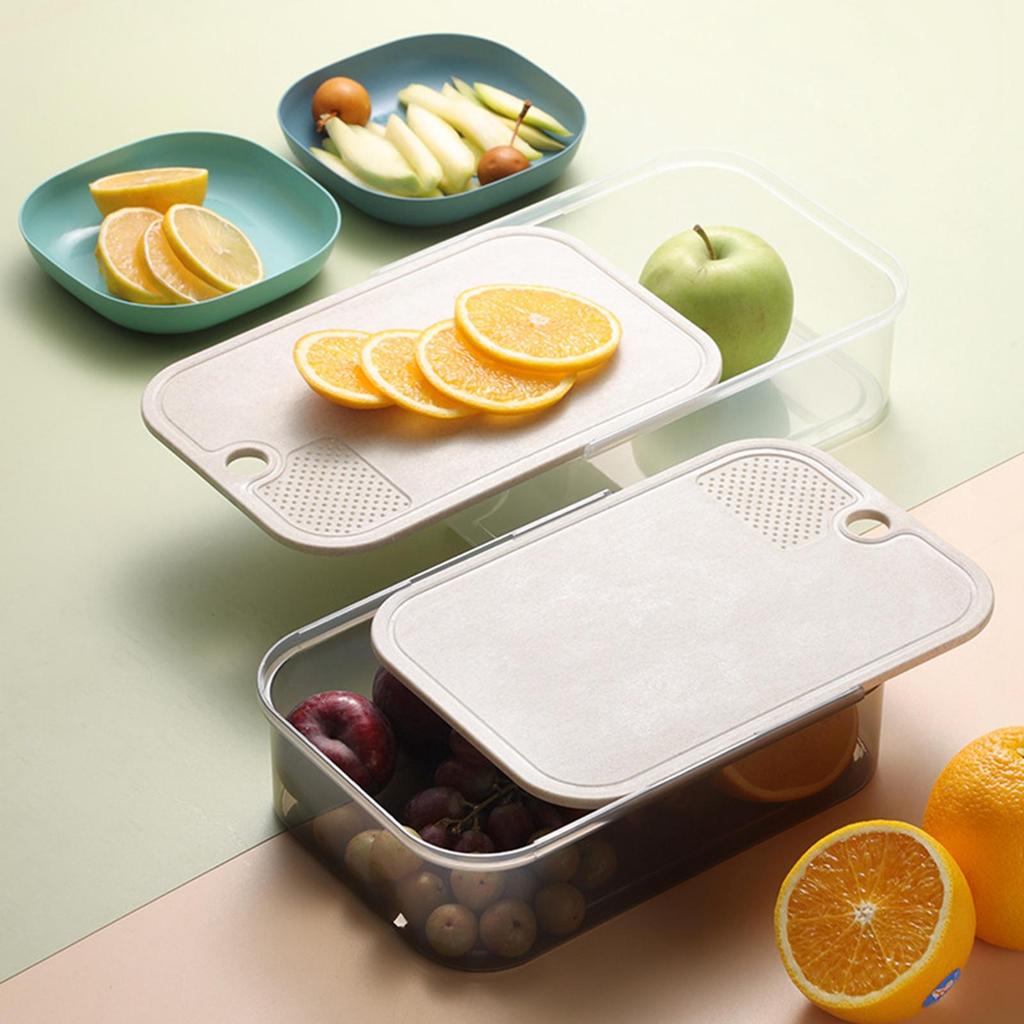 Food Storage Container Fridge Organizer with Lid Fruit Preservation for Camping