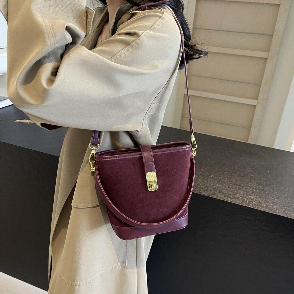 Sleek Women's Frosted Bucket Bag: Autumn/Winter, Large Capacity, Single Shoulder, Crossbody, Chic Handbag, Underarm Small Bag.