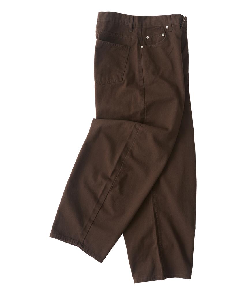 ANALOG MOOD Daily Cotton Curved Pants (Brown)