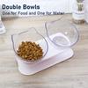 Пластиковая миска для домашних животных, противоскользящая миска для кошек с кронштейном, защита шеи для кошек, кормушка для еды и воды, 2 в 1, креативные товары для домашних животных