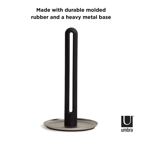 Umbra Kitchen Paper Holder, Kitchen Storage, Kitchen Paper Holder, Vertical Storage, Space-Saving, 175 x H310mm, Umbra Keyhole, 21005264047, Nickel