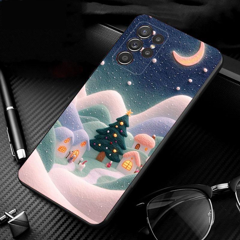 Phone Case For Samsung Galaxy S25 S24 S23 S22 S21 Ultra S24 S23 S22 S21 S25 Plus S24 S25 FE Christmas Ball Tree