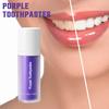 30ML Purple-color Teeth Whitening Toothpaste Teeth Stain Removal Gums Care Deep Cleaning Color Corrector Brightening Toothpaste