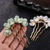 Hanfu Pearl For Girls Disk Hair Hair Accessories U Shaped Hairpin Flowers Hair Stick Hair Fork