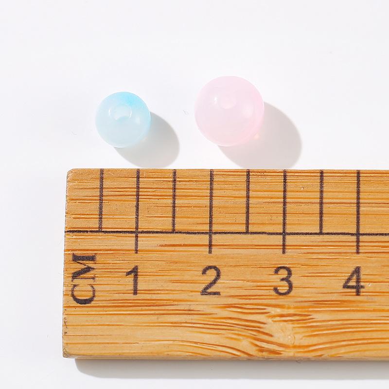 100 шт. желейных цветных круглых бусин ручной работы для изготовления браслетов и ювелирных изделий