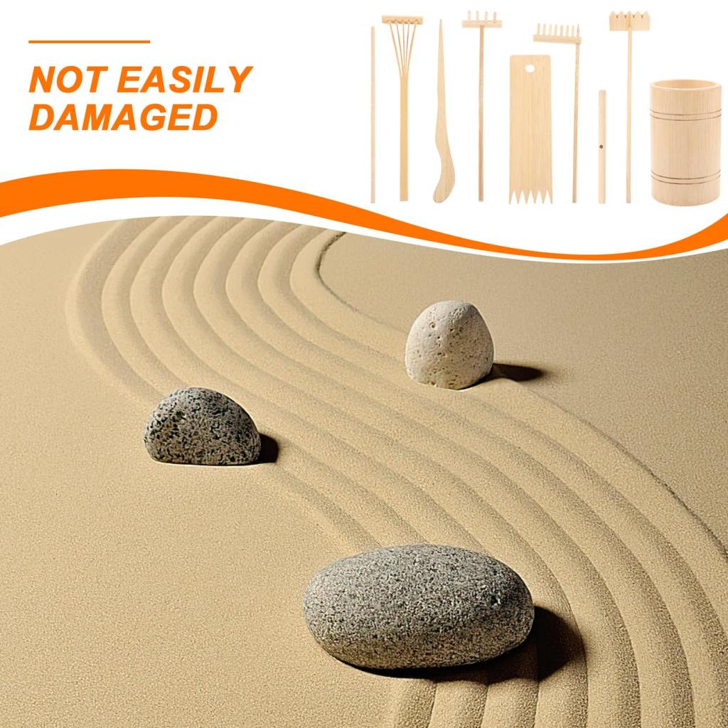 Iplusmile Деревянные миниатюрные грабли для дзен-песочницы Миниатюрный стресс-стол Подарок Садоводство, Рисование, Сад, Песочница, Медитация, Осознанность, Снятие стресса,