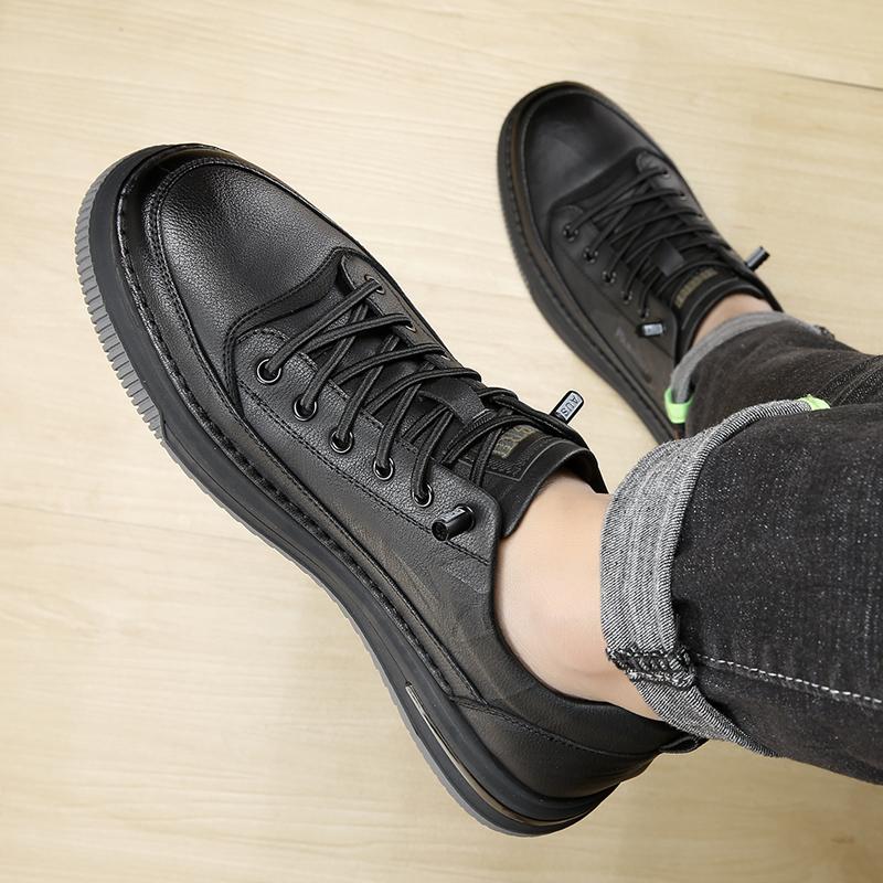 Высококачественная мужская повседневная обувь Дышащие мужские кроссовки На шнуровке Мужские кожаные лоферы Удобная мужская обувь для скейтборда Мужская обувь