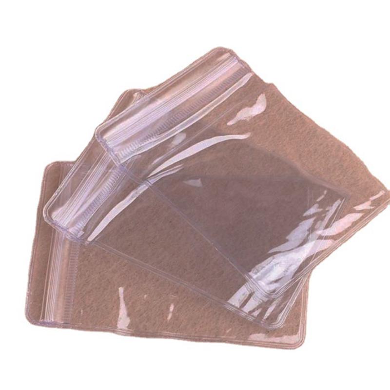 100pcs Clear Plastic Ziplock Storage Bag Jewelry Resealable Sealed Zipper Pouch