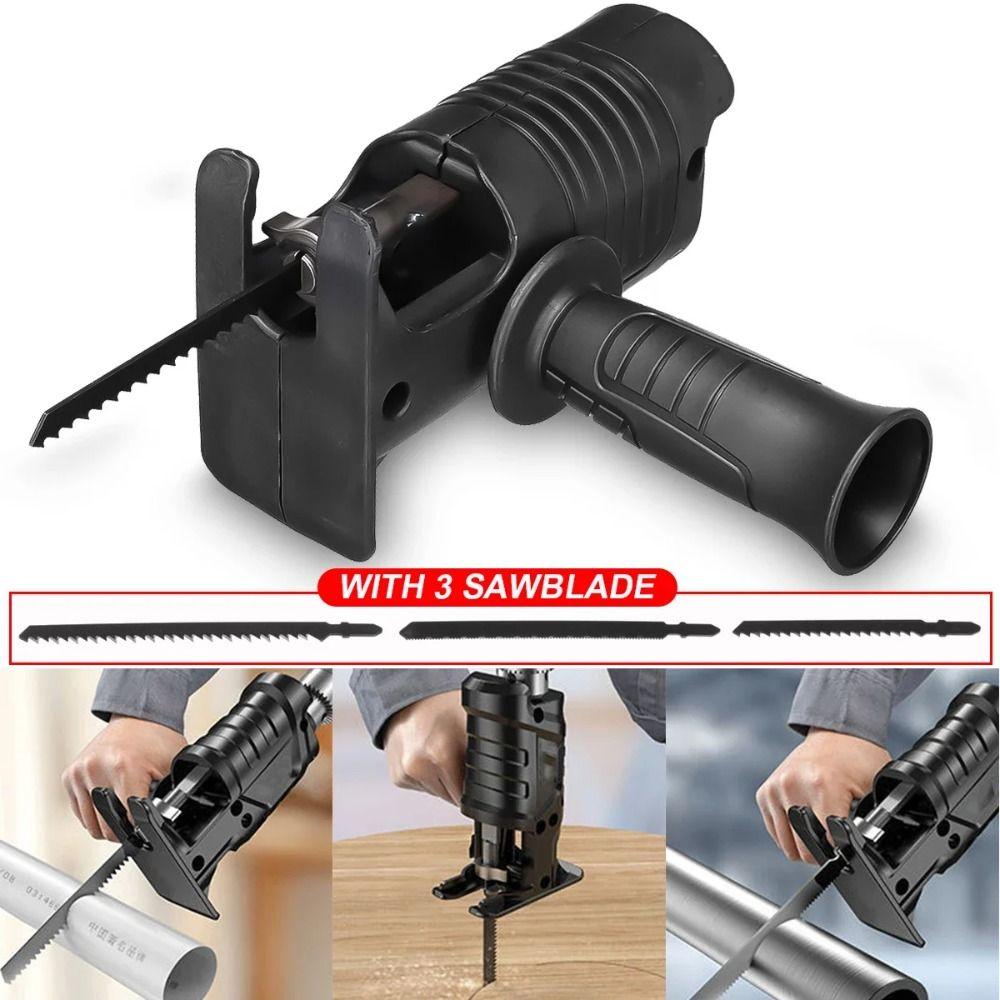 Anti Slip Guard Reciprocating Saw Adapter Drill Saw Attachment for Wood PVC Pipe Metal Cutting