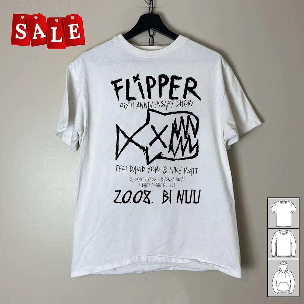 Новая группа Flipper 40-летие Подарок для фанатов Унисекс S5XL Футболка UH992 Унисекс Футболка