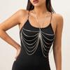 Casual Holiday Style Women's Sexy Chest Chain Bikini Necklace Geometric Chain Tassel Body Chain