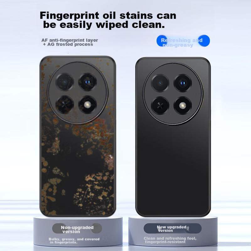 Skin-Like | Anti-FingerprintCase for Huawei Enjoy 70 Pro, for 70 Pro, Shockproof Protective, Frosted Full Coverage Soft Phone Case, Black
