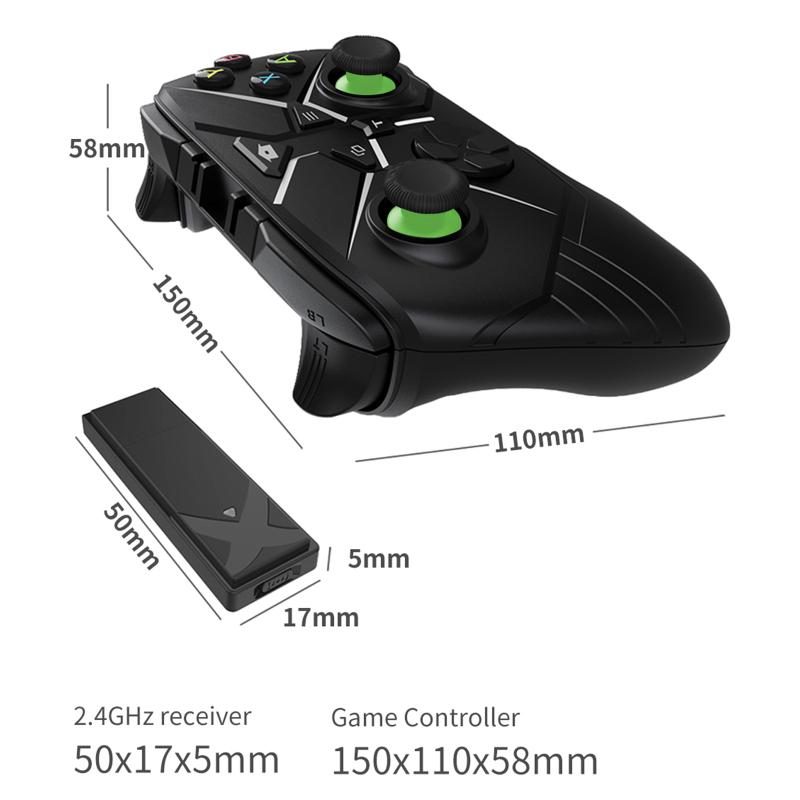 Беспроводной игровой контроллер 2,4 г, вращение на 360 градусов, 3D-джойстик, встроенный аккумулятор емкостью 600 мАч, геймпад