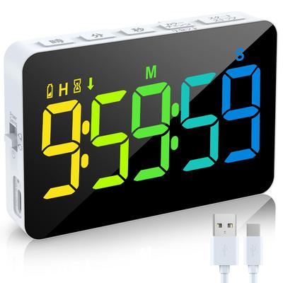 Blueekin LED большой кухонный счетчик цифровой регулируемый бесшумный включает в себя для спортивного обучения таймер, экран, таймер, таймер вверх/вниз, 95959, громкость,