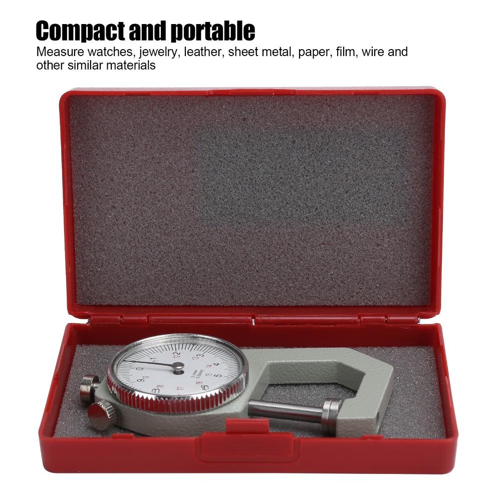 Accurate 0-20mm Range Thickness Gauge Flat Head Thickness Tester Measuring Thickness Tester Leather Measuring
