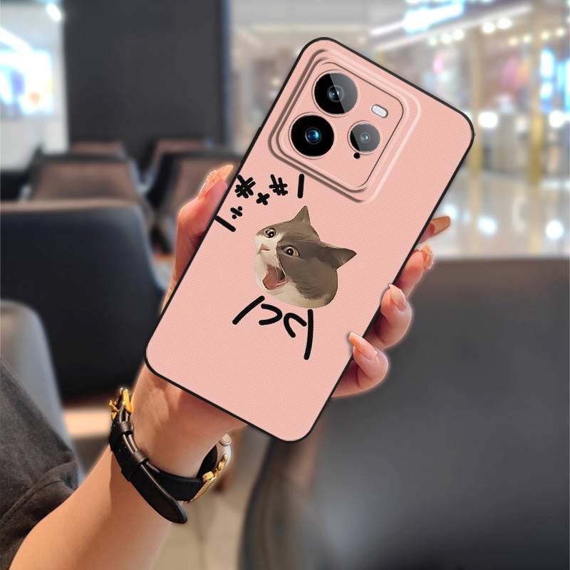 Мультяшный силиконовый чехол для телефона Realme GT7 Pro ТПУ Противоударный Чехол-кошелек для пары Пылезащитный Полная защита Мягкий чехол Граффити