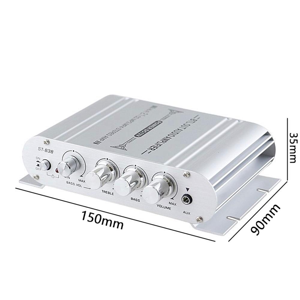Мини-цифровой Hi-Fi усилитель мощности, 2,1-канальный сабвуфер, стерео аудиоплеер, автомобильный мотоцикл, домашняя мощность