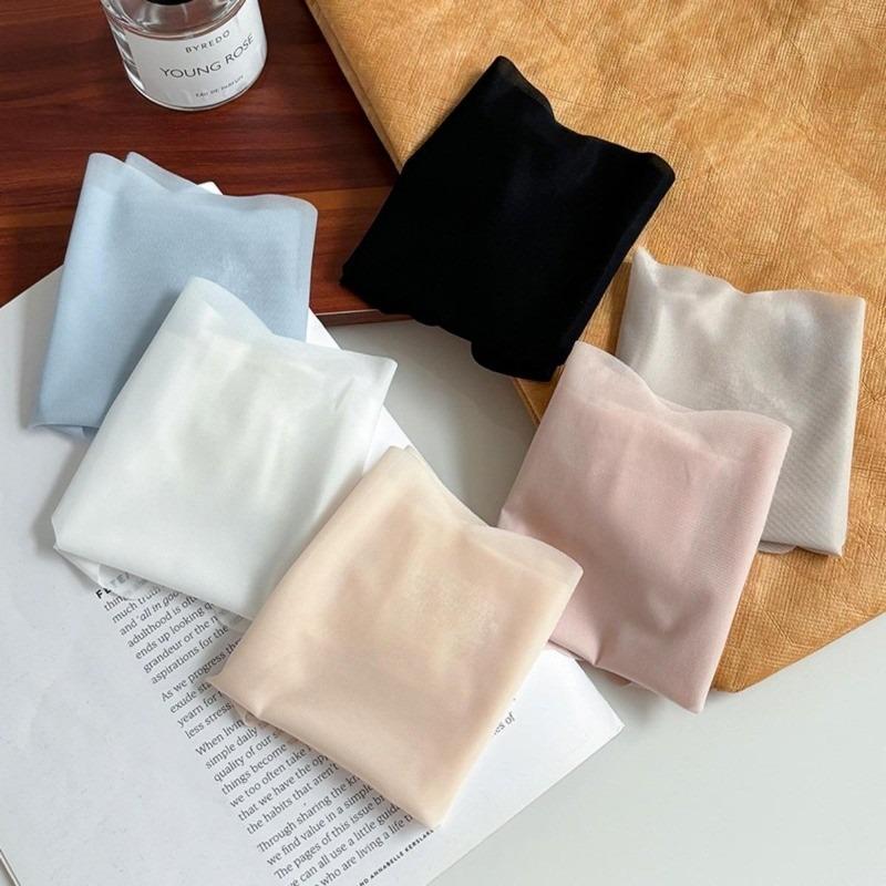 Женские прозрачные трусики Ice Silk с низкой талией, сексуальное однотонное нижнее белье с волнистым краем в форме буквы Т