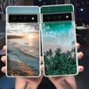 Sea Blue Sky Beach For Google Pixel 8 7 6 Pro 6A 5 4 5A 4A 3A XL 5G Phone Case Silicone Shockproof Soft Transparent Cover Fundas