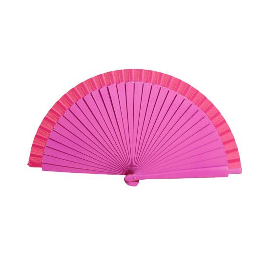 Solid Color Wooden Folding Fan Portable Summer Handheld Cooling Fan Decoration Dance Performance Props Party Costume Accessories