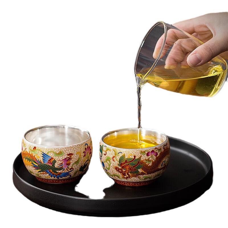 Dragon & Phoenix Ceramic Tea Cup Gift Set