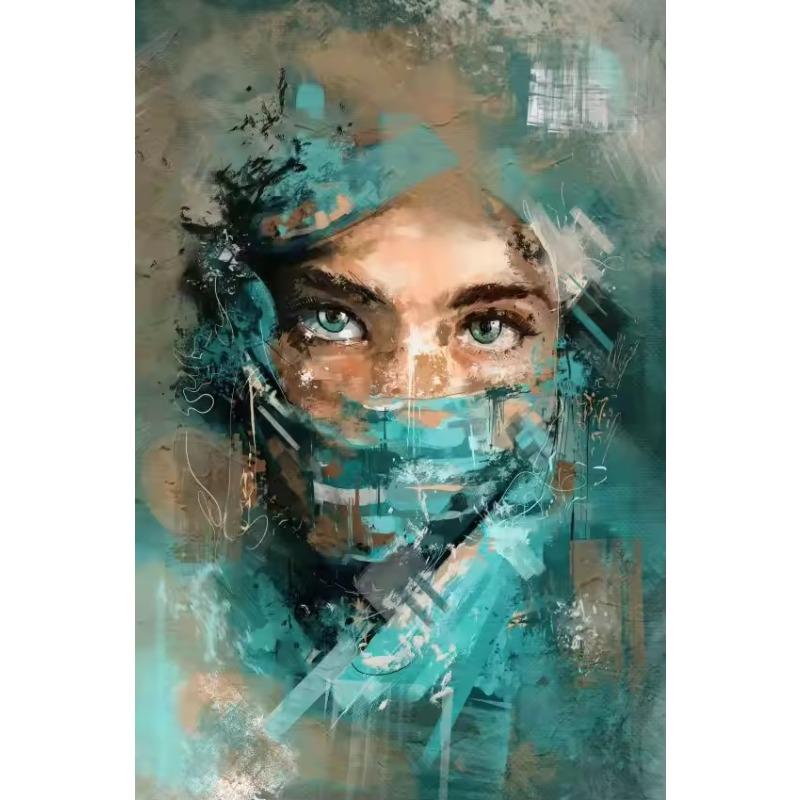 Абстрактная африканская маска, девушка, холст, картины, граффити, настенное искусство, женский портрет, постеры и принты, уличное искусство, картины, домашний декор