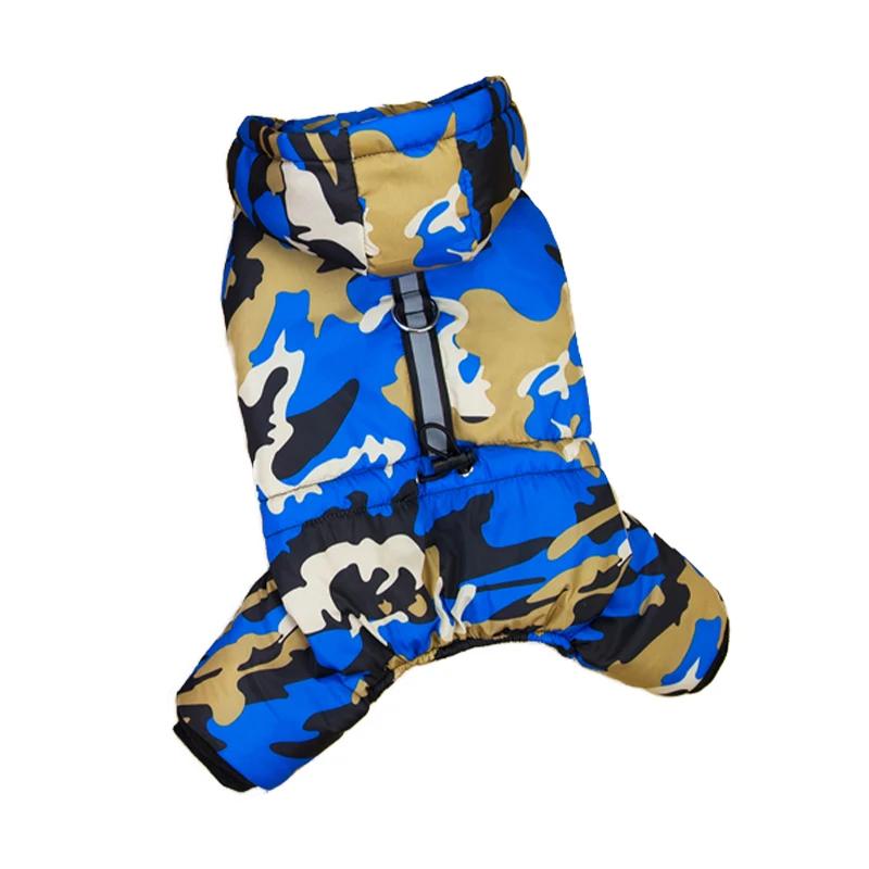 Thicken Warm Dog Jumpsuit Coat Camo-style Winter Pet Clothes for Maltese Yorkies Snowsuit Small Mid Dogs Jackets Bulldog Onesies