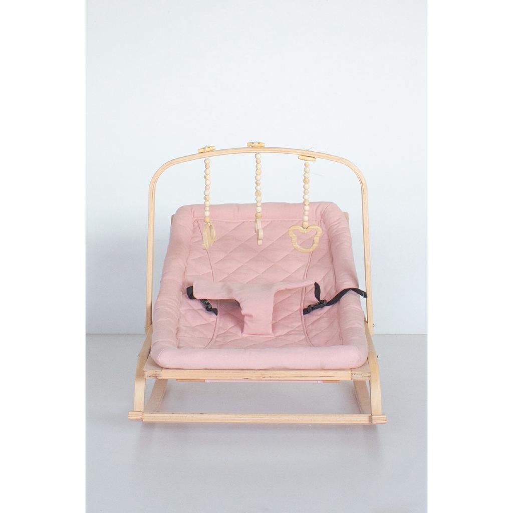 Рюкзак-кенгуру со ступенькой из натурального дерева - бежевый