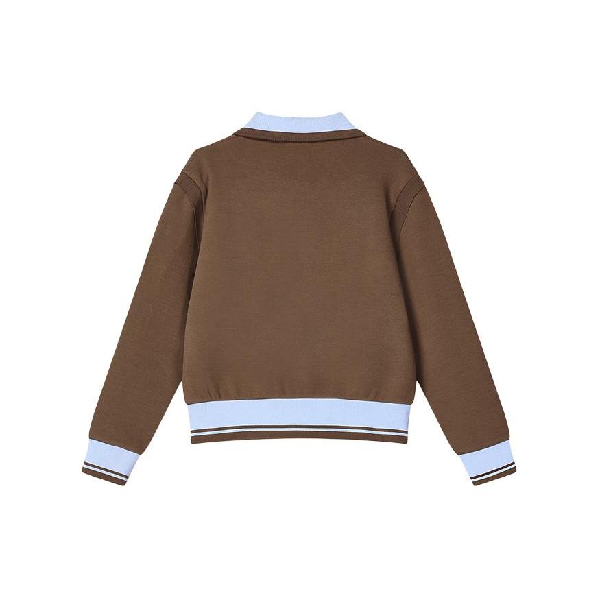 New FILA Sweatshirt Women's Cheese Cracker Umber F11W419205F-BN