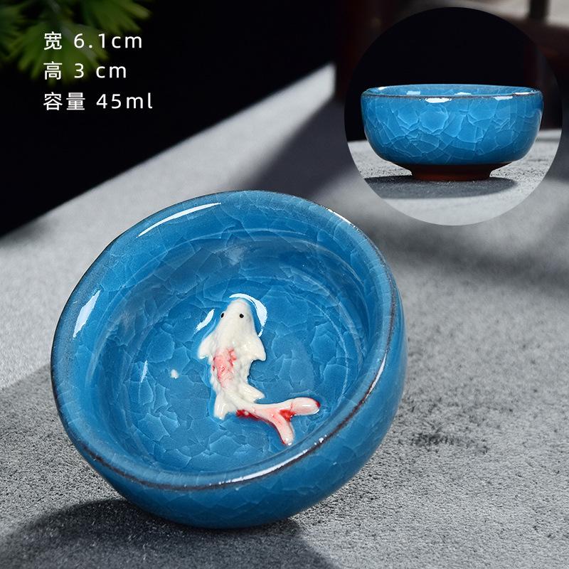 Чашка для чая с эффектом кракелюра льда, керамический набор для чая Кунг-фу, мастерская одиночная чашка, посуда для чаепития, винтажная посуда для чая с эффектом печной глазури, аксессуары, подарки