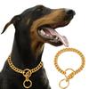 10mm Gold Stainless Steel Dog Necklace P Chain Titanium Steel Necklace