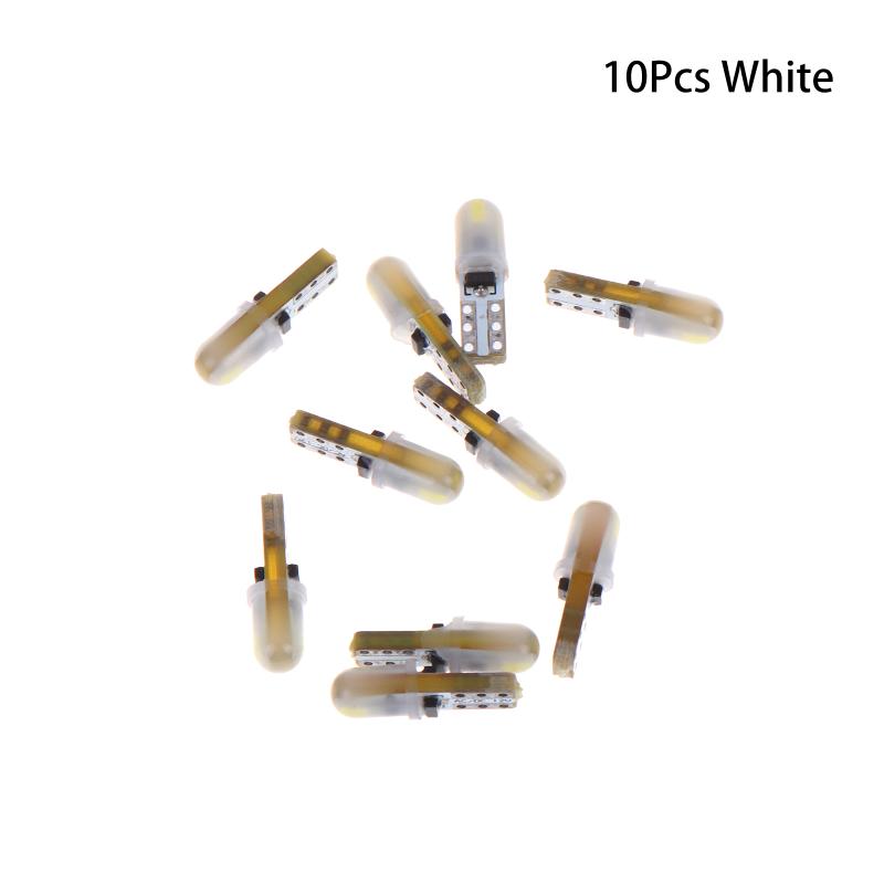 10pcs T5 LED Bulb 3014 2SMD Car Dashboard Instrument Cluster Light Set Suited for Car Interior Panel Gauge Illumination