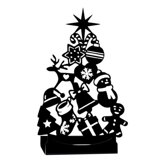 Christmas Shadow Candle Holder Funny Metal Tree Shaped Shadow Candle Stand Tabletop Decorative Tea Light Holder for Fireplace Dining Table Decor