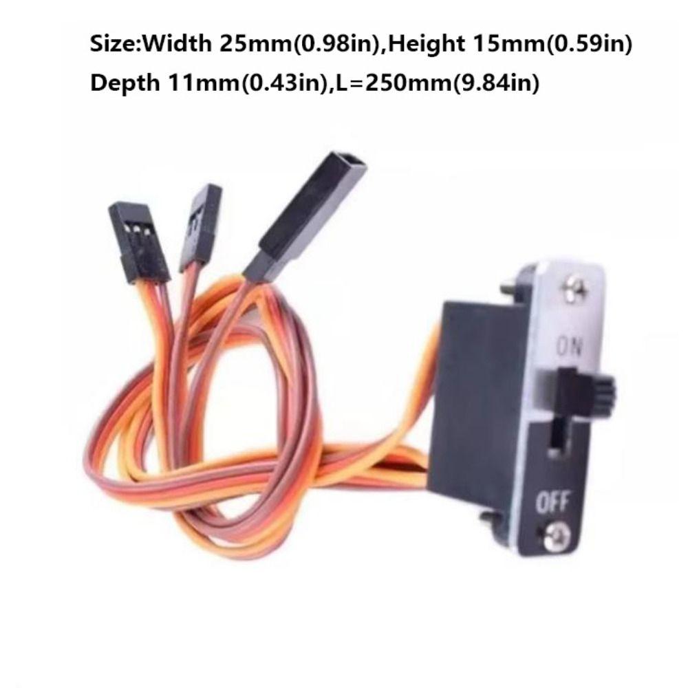 250mm Heavy Duty RC Aluminum Power Switch Plastic Medium Aluminum Shell Switch  For RC Airplane