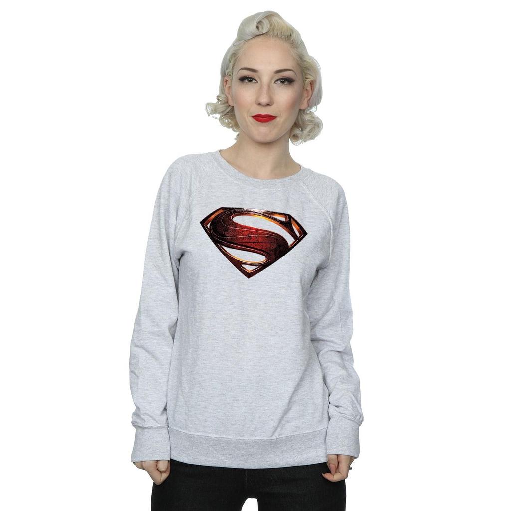 DC Comics Womens/Ladies Justice League Movie Superman Emblem Sweatshirt