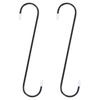 Color S-Hooks, Large, Black, 230mm, Pack of 2, Made In Japan