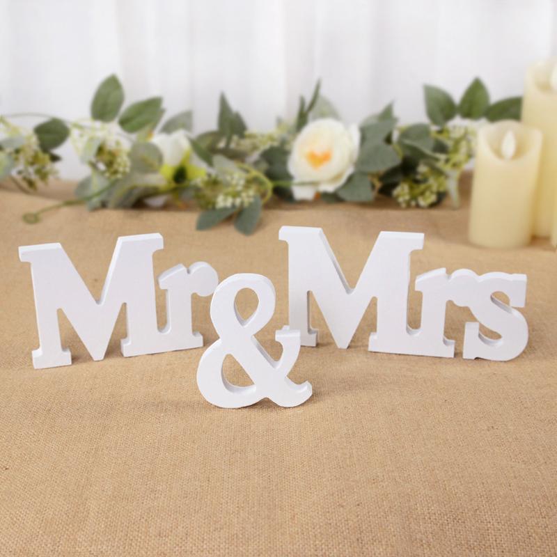 3 шт./комплект, белая деревянная табличка с надписью Mr & Mrs для деревенского свадебного украшения, сувенир для свадебной вечеринки, украшения для стола, реквизит для фотосъемки, подарок