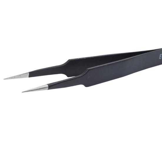 2шт из нержавеющей стали прямые изогнутые пинцеты для ресниц клип ногтей макияж инструмент