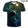New Astronaut Space Milky Way Universe Planet 3D Printed T Shirt Summer Boys Girls Children Short Sleeve T-Shirt Kids Streetwear