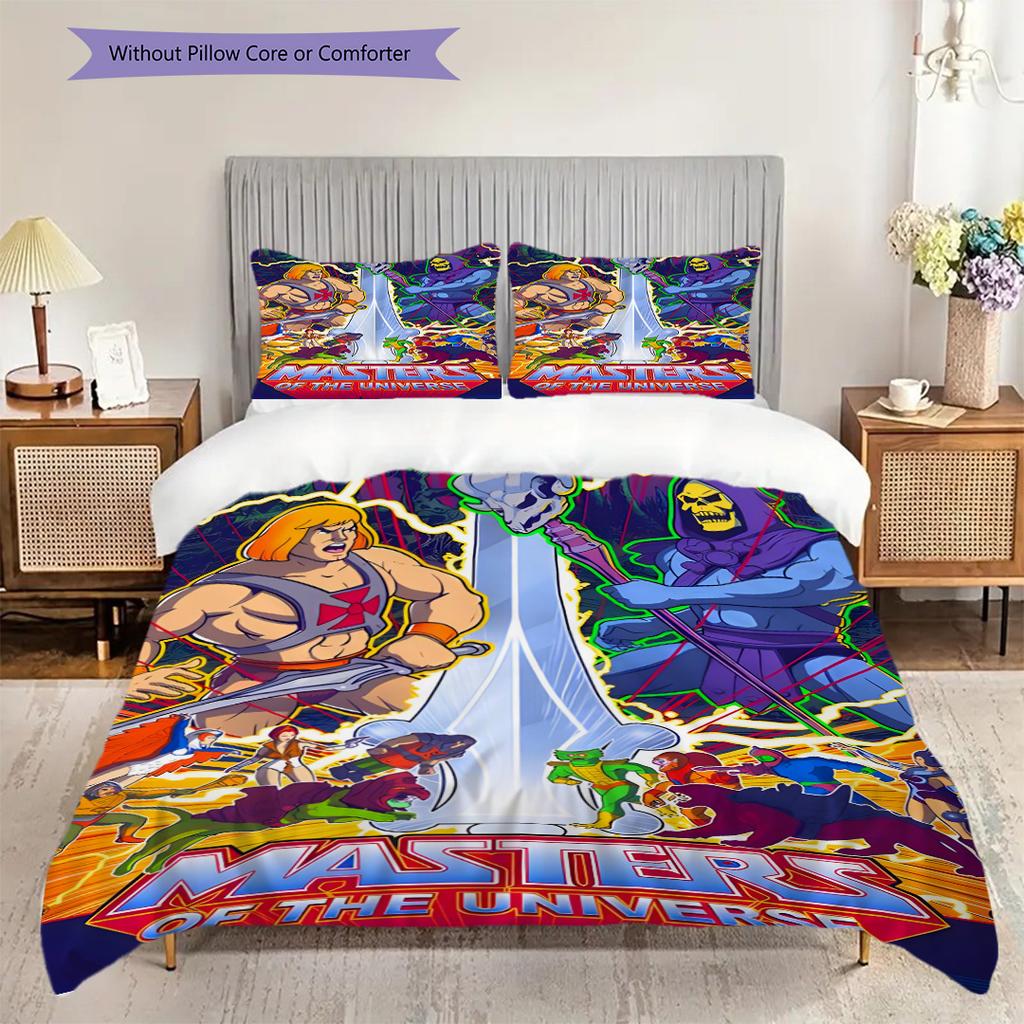 Masters Universe Heman Vs Skeletor Bedding 1 Duvet Cover 2 Pillowcase Without Core Duvet Cover And Pillowcase Christmas Birthday Gift