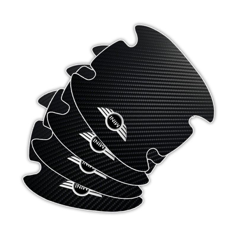 4 шт. Защитная наклейка на ручку двери автомобиля Эмблема Автостайлинг Для Mini Cooper One S Clubman R50 R53 R56 R60 F55 F56 R57 R58 R59