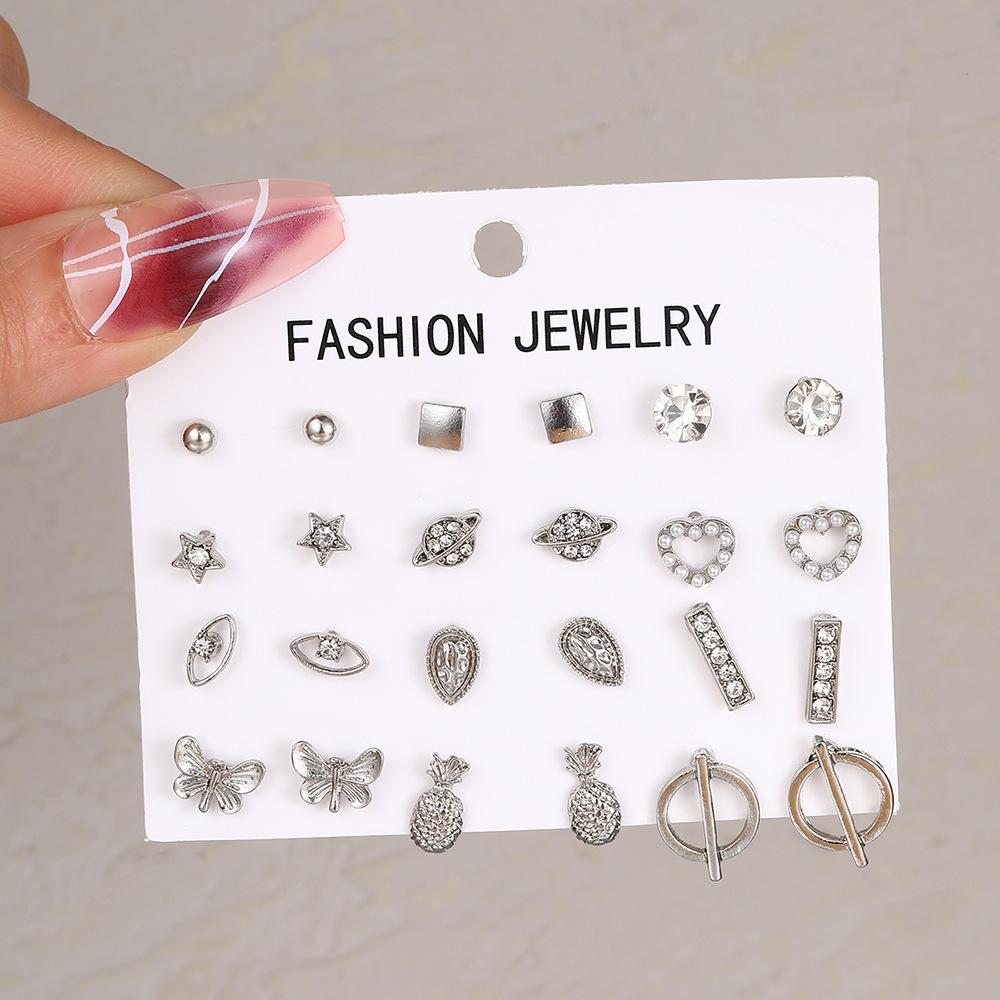 17KM Модные серьги с кристаллами циркония, винтажные геометрические металлические бусины, серьги-гвоздики для женщин и девочек, 2024, модные ювелирные подарки