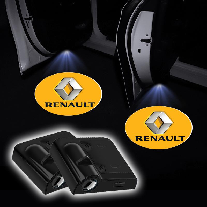 LED Car Welcome Light with car Logo Projector Easy Installation for Renault DUSTER Megane 2 3 Clio 4 Captur Kadjar Fluence