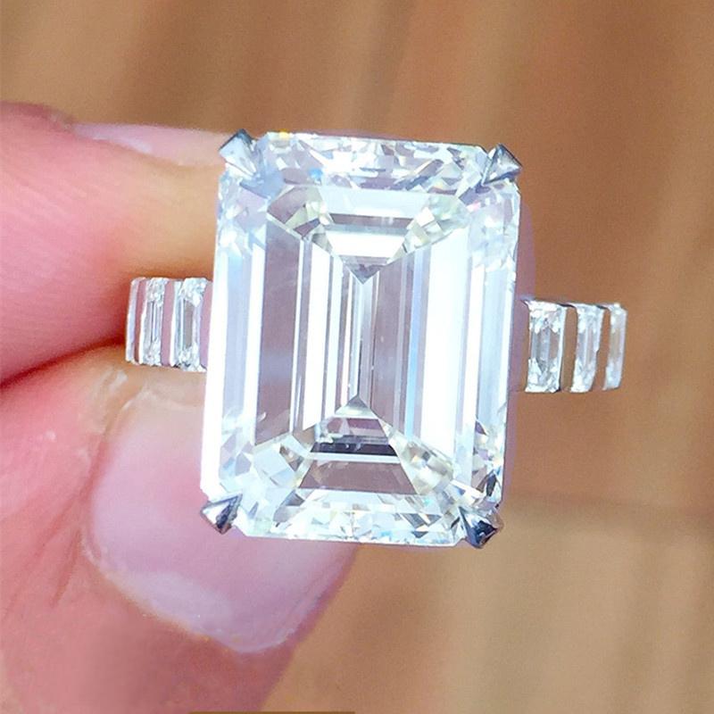 Новые роскошные модные кристаллические квадратные кольца с фианитами для женщин, свадебные, помолвочные, вечерние, женские аксессуары, подарочные ювелирные изделия, Прямая доставка
