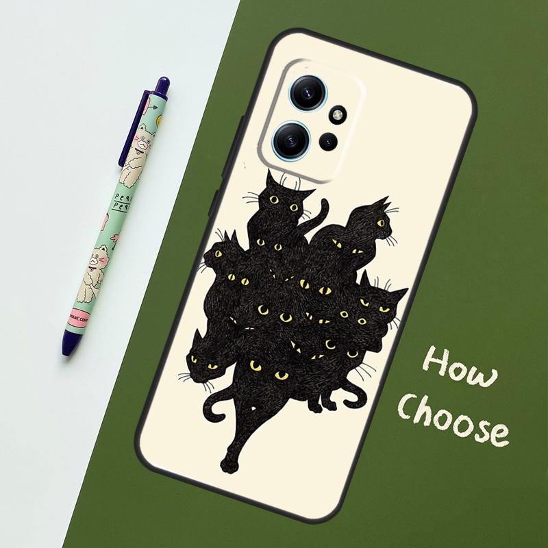Black Cats Ink Милое домашнее животное ведьма искусство для Xiaomi Redmi Note 12S 11S 10S 9S Note 12 8 9 10 11 Pro чехол для телефона для Redmi 12 9 C 10C
