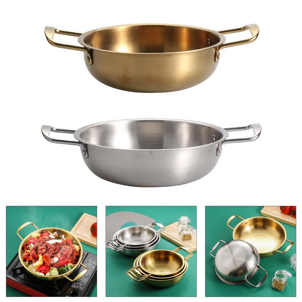 High Quality Stainless Steel Cooking Pan Effective Wok Baking Dish for Camping and Indoor Use In Durable Stainless Steel