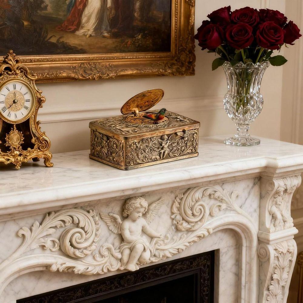 Vintage Singing Bird Music Box Elegant Mechanical Music Box Wind Up Music Box Home Decoration